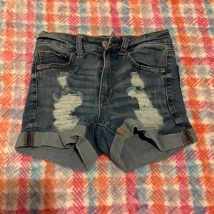i’m selling blue jean shorts.